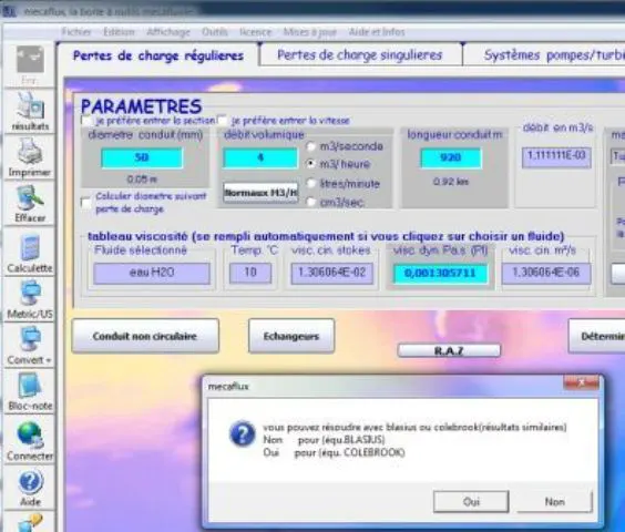 methode calcul pertes charge installation pompage